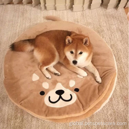 Creative Cartoon Short Plush Short Plush Round Dog Bed Blanket Pet Beds Manufactory